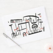 Klee – エンクロージャ内の動物 長方形シール (封筒)