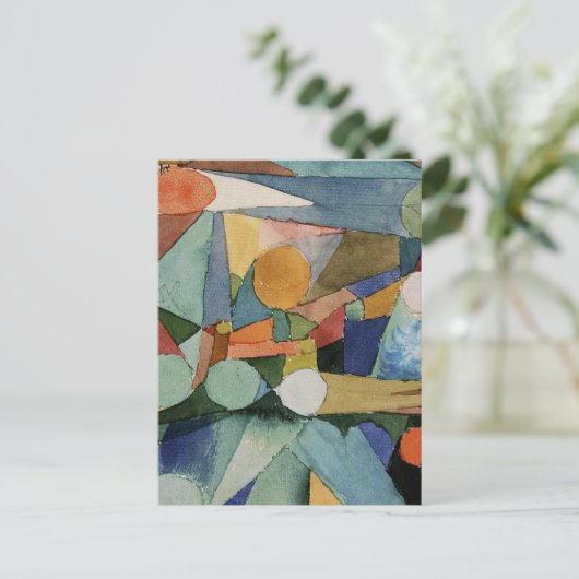 Klee - カラー シェイプの抽象芸術 ポストカード (スタンド正面)
