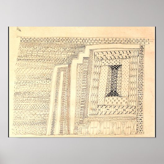 Klee – カーペット、抽象芸術アートワーク ポスター (正面)