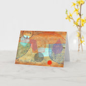 Klee – サンセット、抽象芸術アートワーク、 カード (黄色い花)