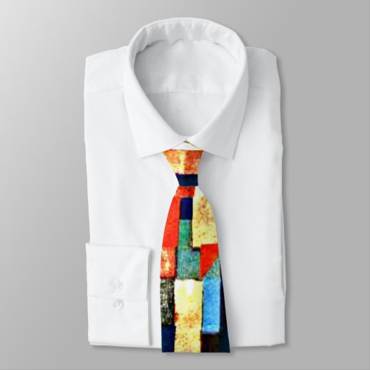 Klee – シティ写真と赤と緑のアクセント ネクタイ (タイ)