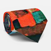 Klee – シティ写真と赤と緑のアクセント ネクタイ (ロール)