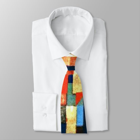 Klee – シティ写真と赤と緑のアクセント ネクタイ (タイ)