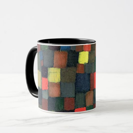 Klee - スクエアの抽象的な色彩調和 マグカップ (正面左)
