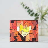 Klee -ステージの風景、抽象芸術アートワーク ポストカード (スタンド正面)