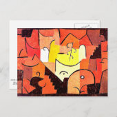 Klee -ステージの風景、抽象芸術アートワーク ポストカード (正面/裏面)