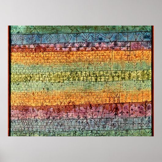 Klee – ツリー子供部屋、人気がある抽象芸術アートワーク ポスター (正面)