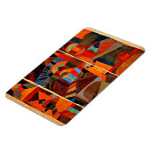 Klee – テンプルガーデン、カラフル抽象芸術アートワーク マグネット (左側)