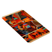 Klee – テンプルガーデン、カラフル抽象芸術アートワーク マグネット (右側)