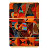 Klee – テンプルガーデン、カラフル抽象芸術アートワーク マグネット (縦)