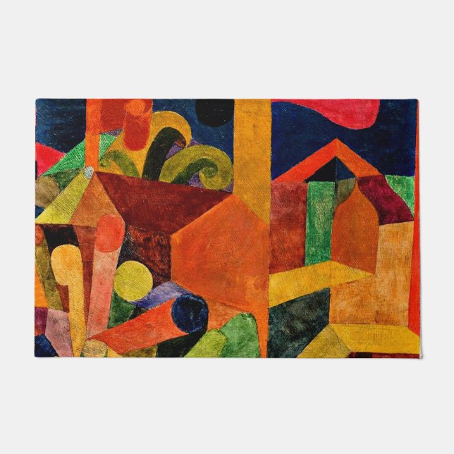 Klee – フラグ付き横向き ドアマット (正面)