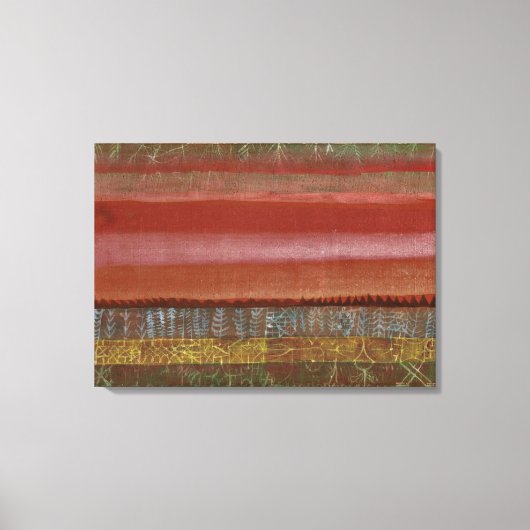 Klee – フラットランドスケープ、抽象芸術アート キャンバスプリント (正面)