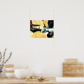 Klee – フラワースタンド、散水缶とバケツ ポスター (キッチン)