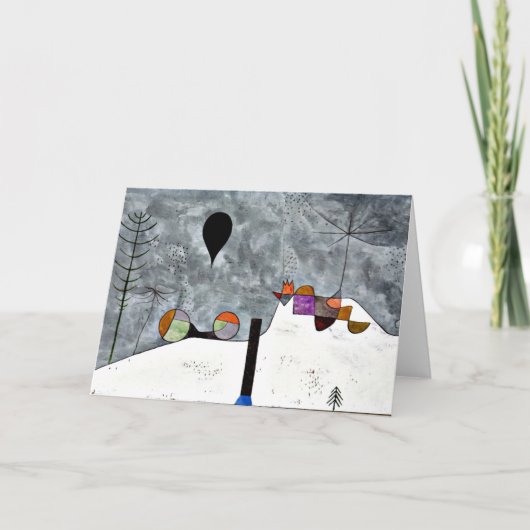 Klee -冬、パウル・クレーの絵画 カード (正面)