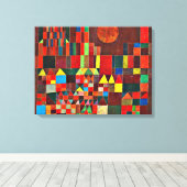 Klee – 城と太陽 キャンバスプリント (インサイチュ (ウッドフロア))