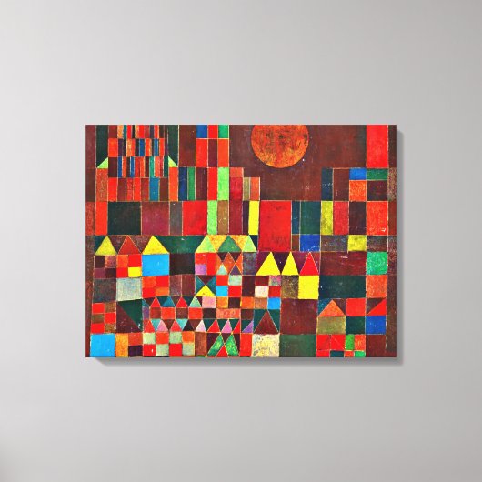 Klee – 城と太陽 キャンバスプリント (正面)