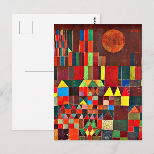 Klee – 城と太陽 ポストカード (正面/裏面)