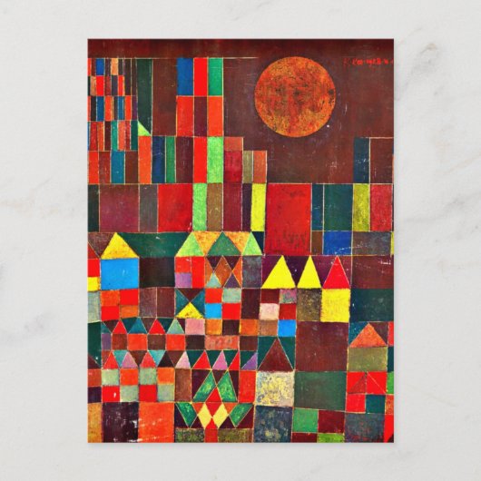 Klee – 城と太陽 ポストカード (正面)