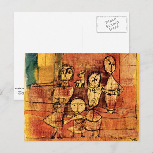 Klee – 子供と犬 ポストカード (正面/裏面)