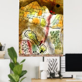 Klee – 山峠の簡単な説明 ポスター (ホームオフィス)