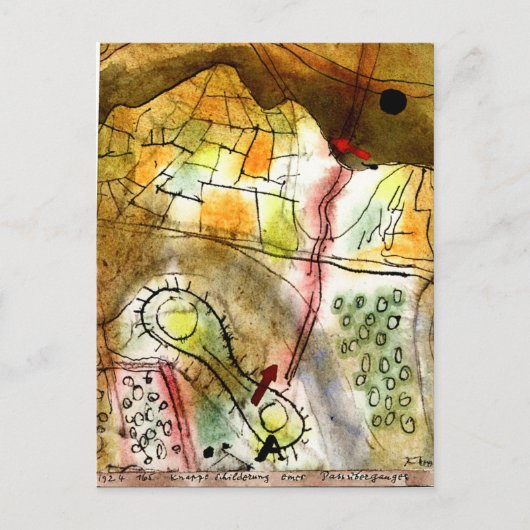 Klee – 山峠の簡単な説明 ポストカード (正面)