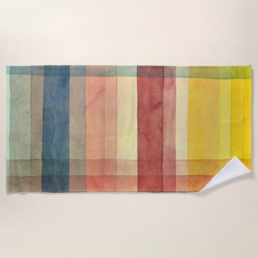 Klee – 平野の建築 ビーチタオル (正面)