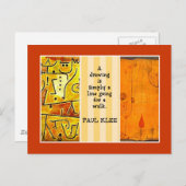 Klee – 引用とアートワークのコラージュ ポストカード (正面/裏面)