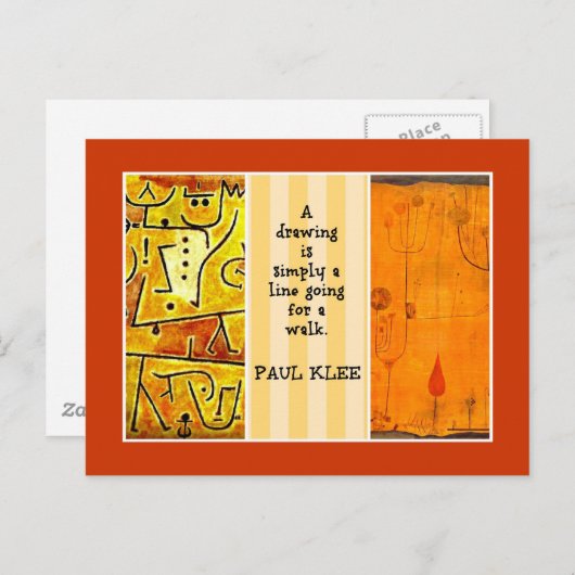 Klee – 引用とアートワークのコラージュ ポストカード (正面/裏面)