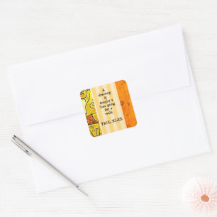 Klee -抽象芸術作品と引用、 スクエアシール