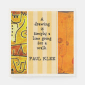 Klee -抽象芸術作品と引用、 スタンダードランチョンナプキン (正面)
