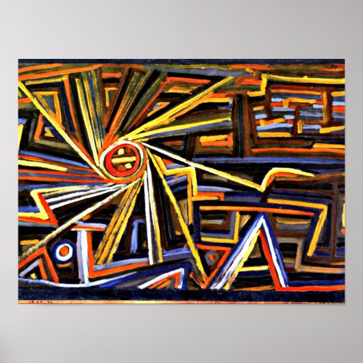 Klee – 放射線と回転 ポスター (正面)