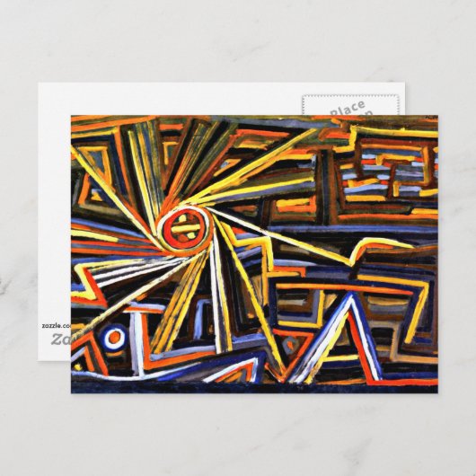 Klee – 放射線と回転 ポストカード (正面/裏面)