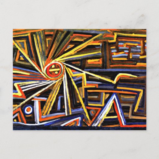 Klee – 放射線と回転 ポストカード (正面)