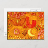 Klee – 暑い中の庭 ポストカード (正面/裏面)