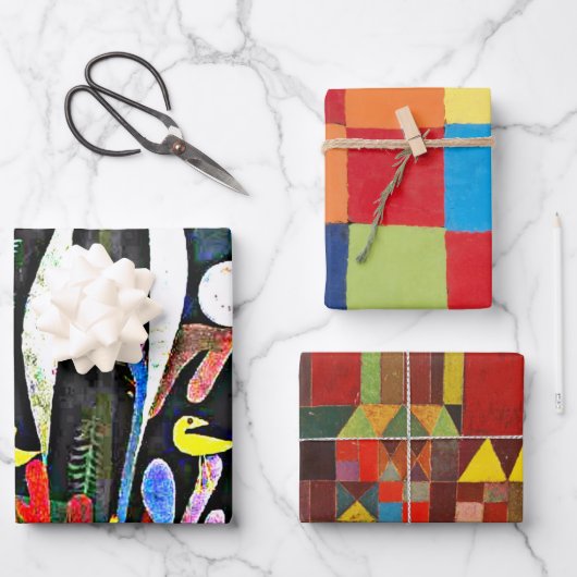 Klee – 有名な絵画 ラッピングペーパーシート (正面)