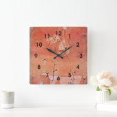 Klee – 植物研究所 スクエア壁時計 (ホーム)