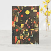Klee -満月、パウル・クレーの絵画 カード (黄色い花)