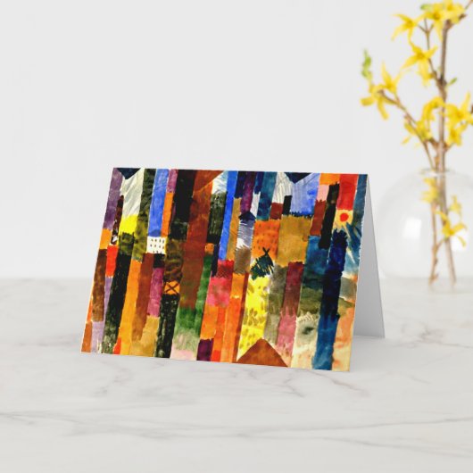 Klee – 町の前 カード (黄色い花)