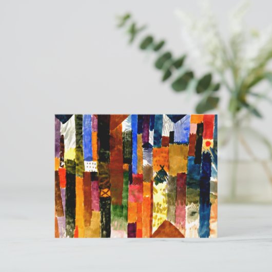 Klee – 町の前 ポストカード (スタンド正面)