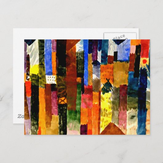 Klee – 町の前 ポストカード (正面/裏面)