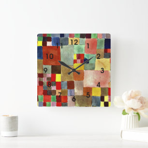 Klee - 砂上のフローラ スクエア壁時計