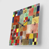 Klee - 砂上のフローラ スクエア壁時計 (傾斜)