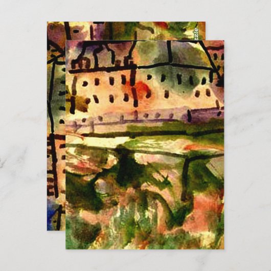 Klee – 砂利ピットの近くの家 ポストカード (正面/裏面)