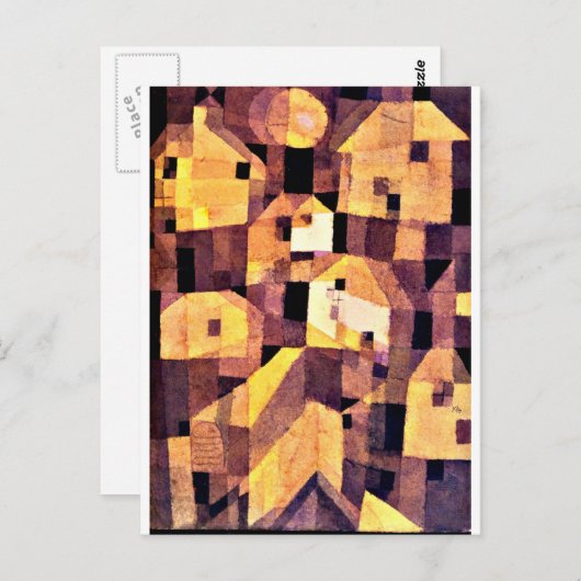 Klee – 秋の場所, 1921 ポストカード (正面/裏面)