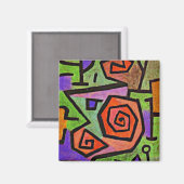 Klee – 英雄的なバラ、有名なアートワーク、 マグネット (正面/裏面)