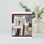 Klee – 赤と緑のアーキテクチャ ポストカード (スタンド正面)