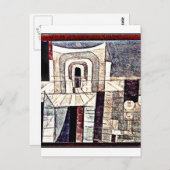 Klee – 赤と緑のアーキテクチャ ポストカード (正面/裏面)