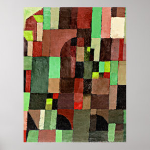 Klee – 赤、緑、紫 – 黄色のリズム、 ポスター