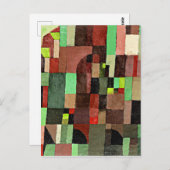 Klee – 赤、緑、紫 – 黄色のリズム ポストカード (正面/裏面)