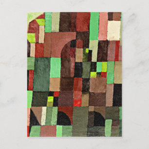 Klee – 赤、緑、紫 – 黄色のリズム ポストカード